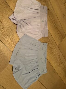 FP Movement by Free People Pastel Lavender and Light Blue Ruffle Shorts Duo